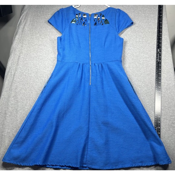 Anthropologie Maeve Aria Cobalt Blue Fit & Flare Dress Size 2 - Picture 5 of 5
